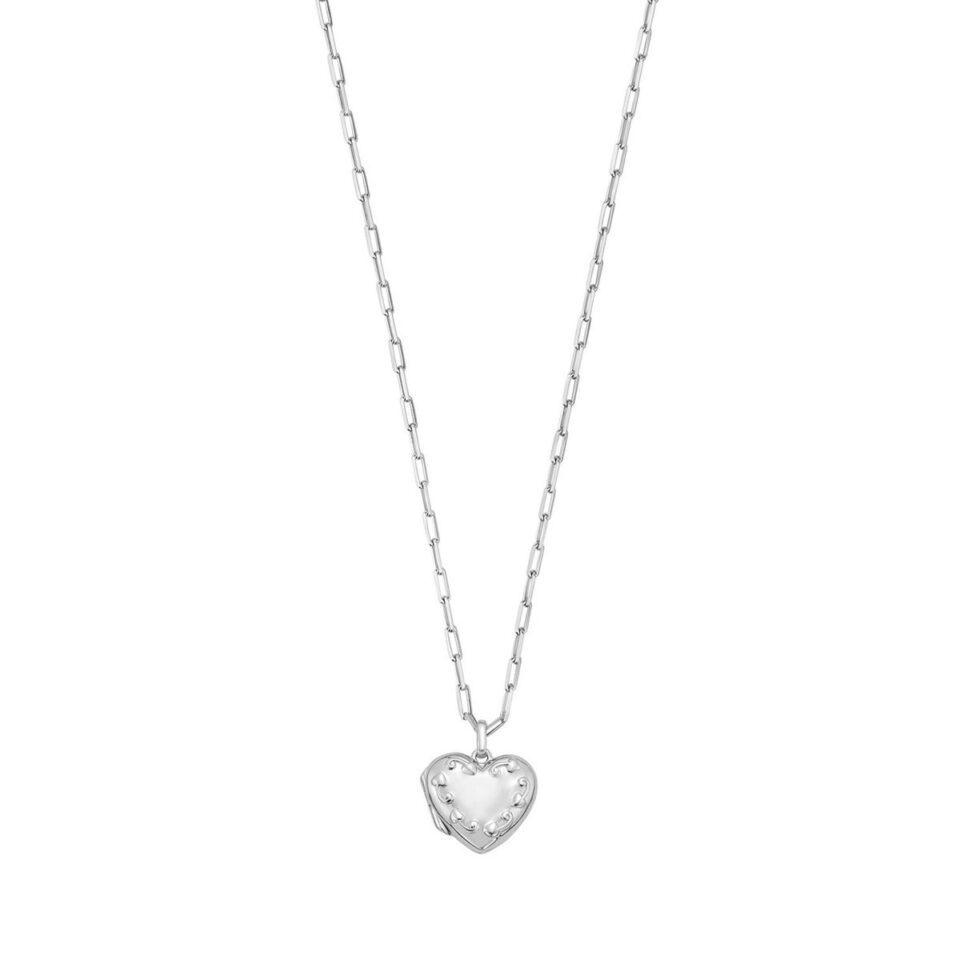 Sterling Silver, Rhodium Plated Heart 5.7g