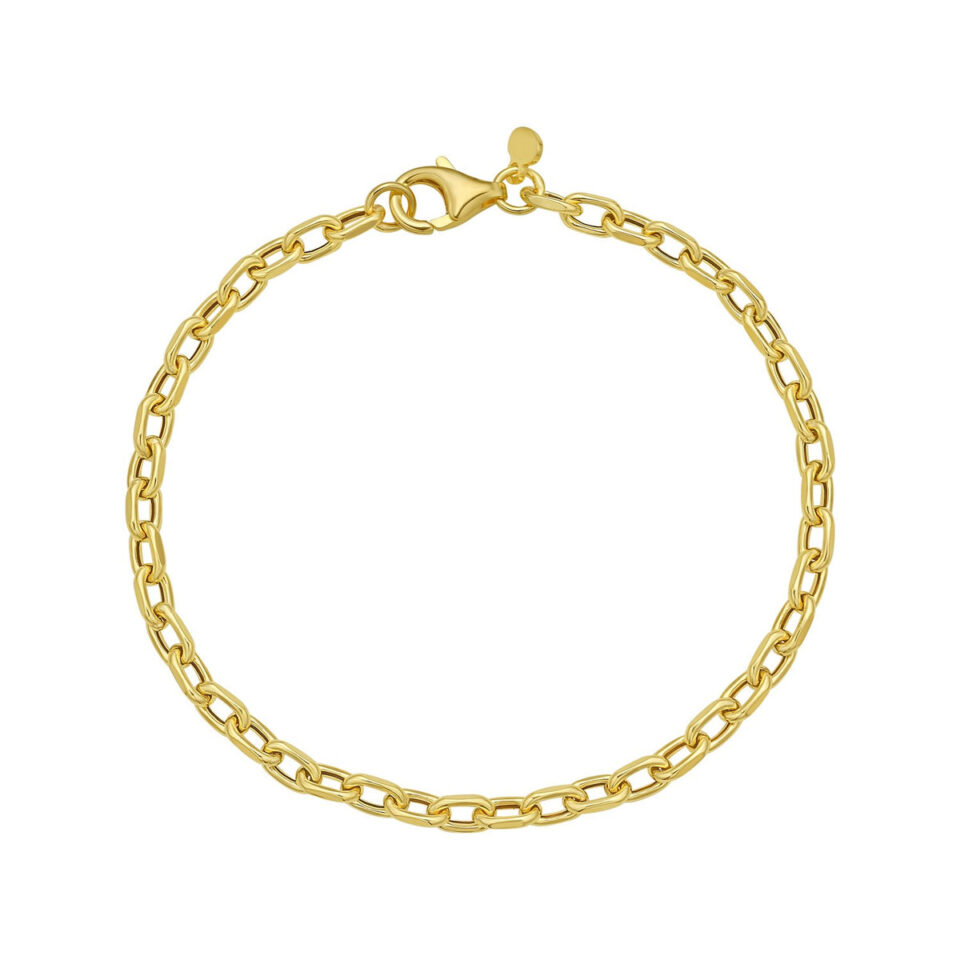 14K Yellow Gold Cable Chain Bracelet