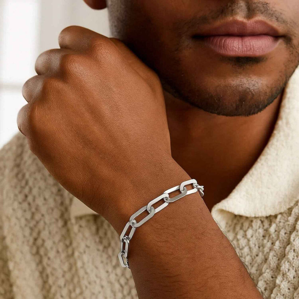 Sterling silver, rhodium plated bracelet 10.30mm, view 6
