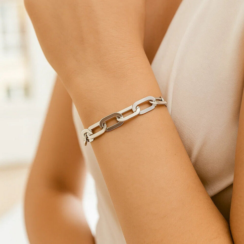 Sterling silver, rhodium plated bracelet 10.30mm, view 8