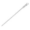 14K White Gold French Cable Chain, 1.3 mm
