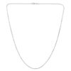 14K White Gold French Cable Chain, 1.3 mm