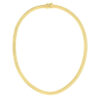 5 mm tubogas necklace in solid 14K yellow gold, view 2