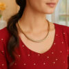 5 mm tubogas necklace in solid 14K yellow gold, view 3