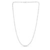 Rhodium-Plated Sterling Silver Moon Cut Bead Chain, 3 mm