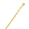 4.20mm paperclip necklace in solid 14K yellow gold, view 2