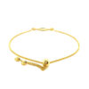 14K Yellow Gold Adjustable Evil Eye Bracelet