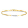 14K Yellow Gold Omega Lab-Grown Diamond Bar Bracelet