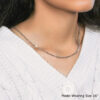 2.60mm cable chain in solid 18K white gold, view 5