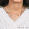 2.60mm cable chain in solid 18K white gold, view 4