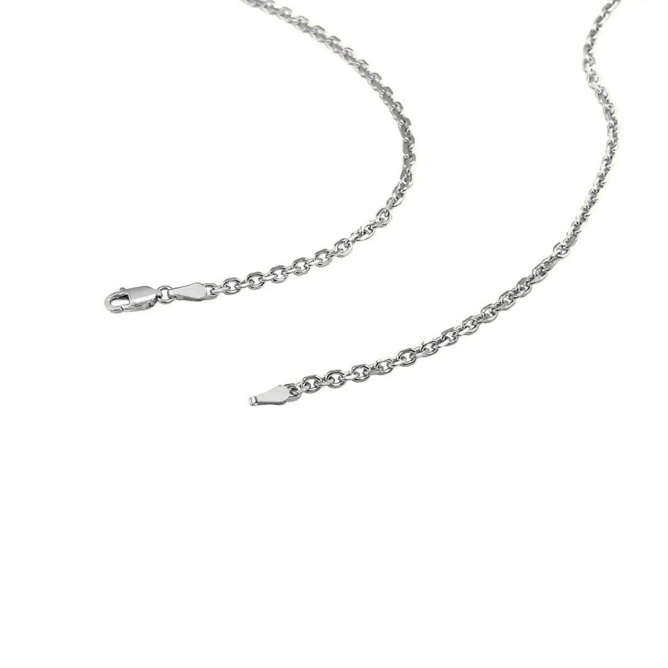 14K White Gold Cable Chain 2.60mm