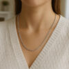 14K White Gold Cable Chain 2.60mm