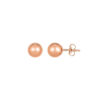 14K Rose Gold Round Stud Earrings
