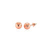 14K Rose Gold Round Stud Earrings