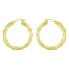 14K Yellow Gold Full Twist Large Hoops Earrings