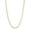 6.50mm pave cuban chain in solid 14K yellow and white gold