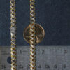 6.50mm pave cuban chain in solid 14K yellow and white gold, view 4