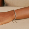 Sterling silver adjustable paperclip bracelet, view 3