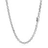 14K White Gold Diamond-Cut Cable Link Chain, 3.7 mm