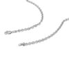 14K White Gold Diamond-Cut Cable Link Chain, 3.7 mm