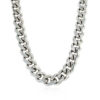 Sterling Silver, Rhodium Plated Cuban 8.40mm