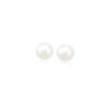 14K Yellow And White Gold Pearl Stud Earrings