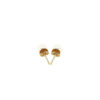 14K Yellow And White Gold Pearl Stud Earrings