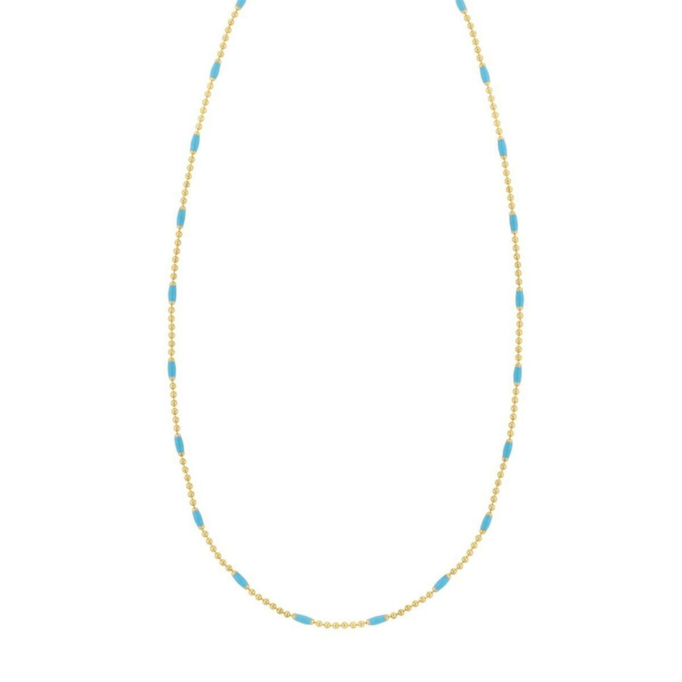Sterling Silver, Gold Plated Beaded Necklace
