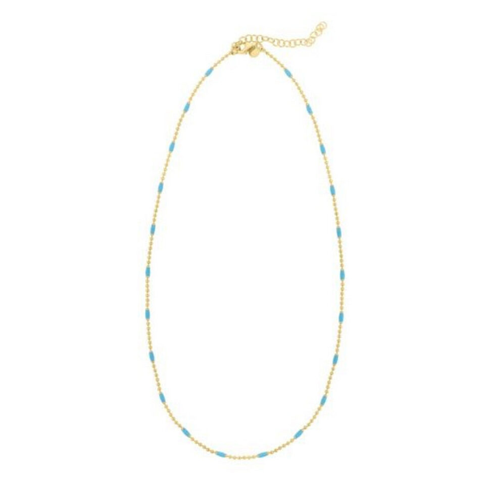 Sterling Silver, Gold Plated Beaded Necklace