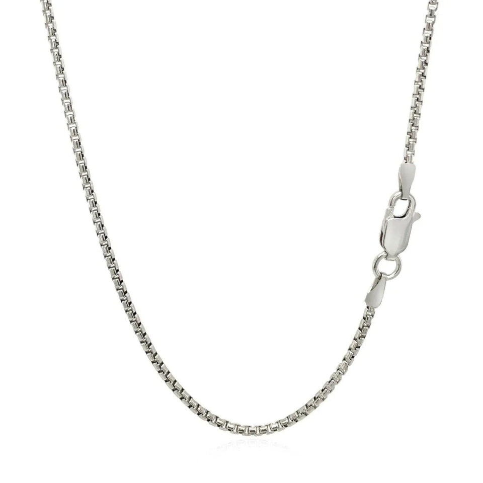Sterling Silver, Rhodium Plated Round 1.50mm