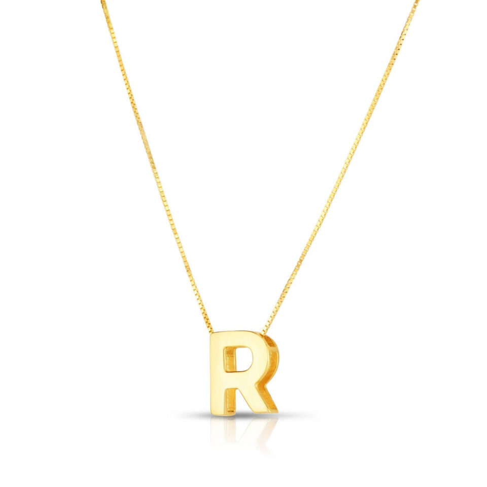 14K Yellow Gold Yours Truly Block Letter