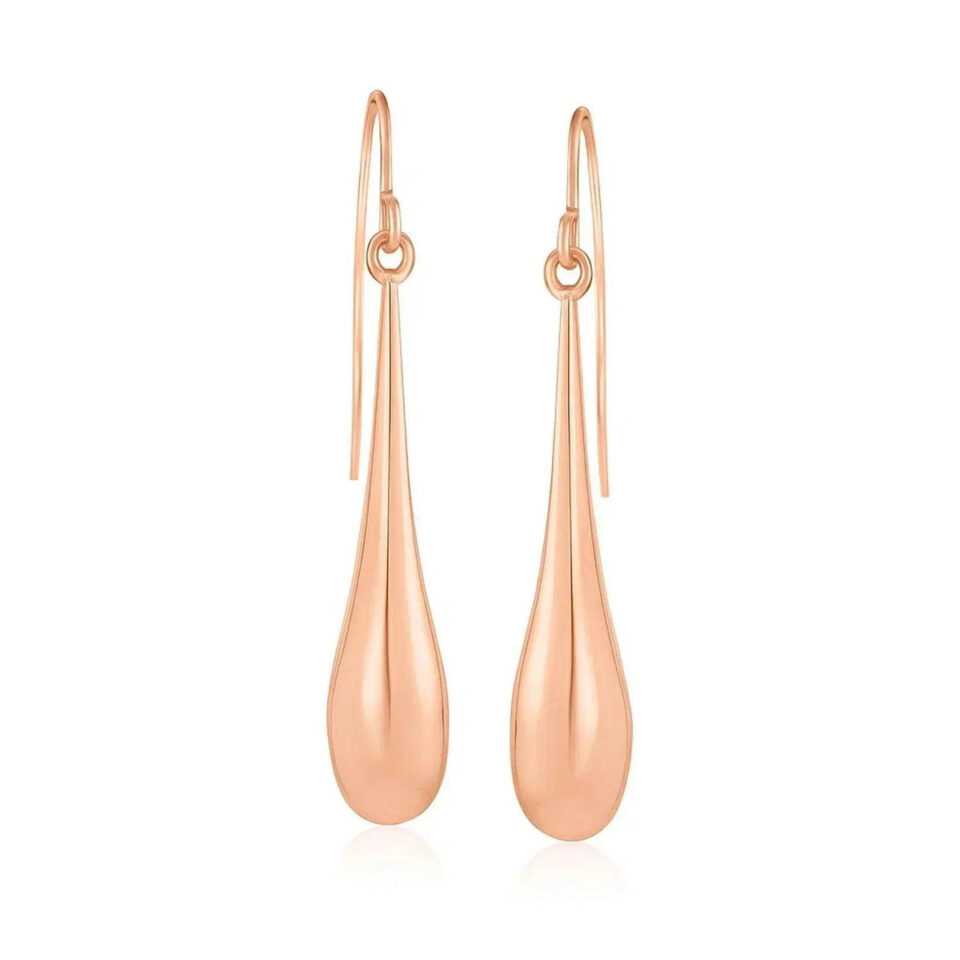 14K Rose Gold Polished Earrings