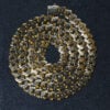 Pave cuban chain in solid 14K yellow and white gold, view 3