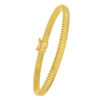Tubogas bracelet in solid 14K yellow gold, view 2