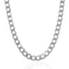 Rhodium-Plated Sterling Silver Curb Chain, 11.6 mm