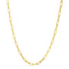 4.00mm paperclip necklace in solid 14K yellow gold