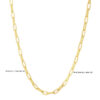 4.00mm paperclip necklace in solid 14K yellow gold, view 3