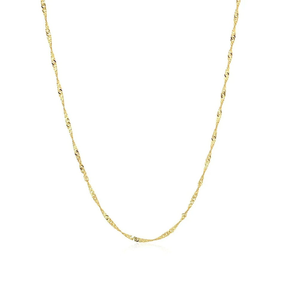 14K Yellow Gold Singapore Chain 1.30mm