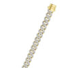 Pave curb lab-grown diamond 11.50mm in solid 14K two-tone gold, view 6