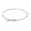 14K White Gold Paperclip Bracelet 2.70mm