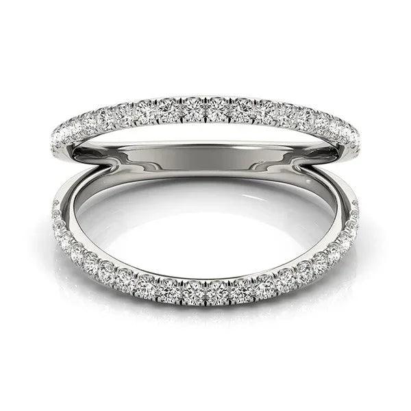 14K White Gold Lab-Grown Diamond Band 1/4cttw