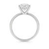 3 ct lab-grown diamond solitaire princess ring in solid 14K white gold, engagement ring, view 4