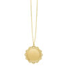 Round pendant in solid 14K yellow gold