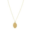 Round pendant in solid 14K yellow gold, view 2