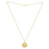 Round pendant in solid 14K yellow gold, view 3