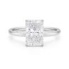 5 ct tw lab-grown diamond radiant solitaire ring in solid 10K white gold, engagement ring