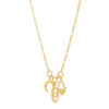 Drop charm in solid 14K yellow gold