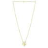 Drop charm in solid 14K yellow gold, view 2