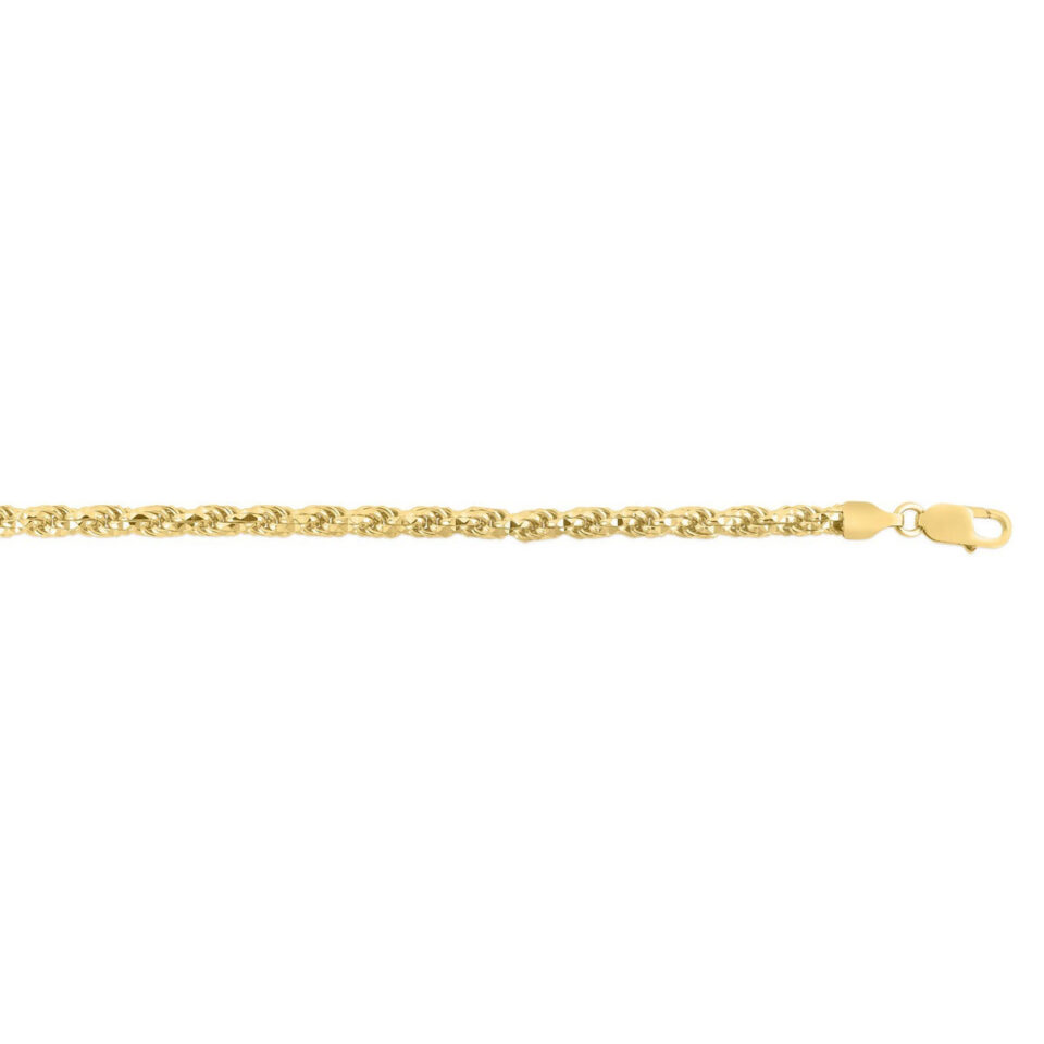 Sterling Silver, Gold Plated Rope Chain