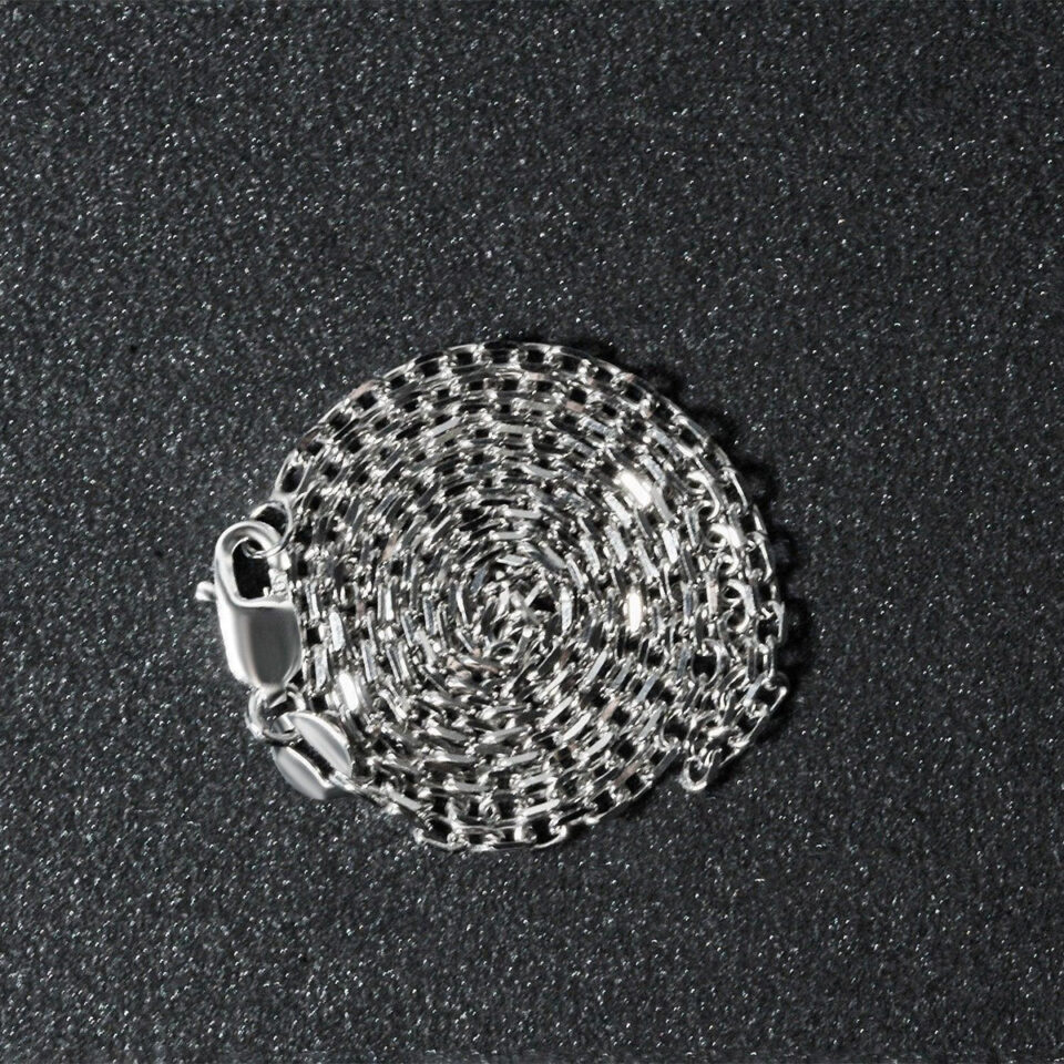 1.90mm cable chain in solid 18K white gold, view 6